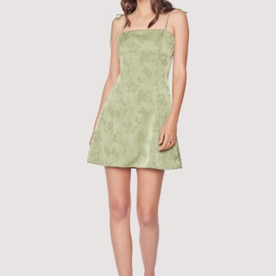 Verte Shoulder Tie Mini Dress