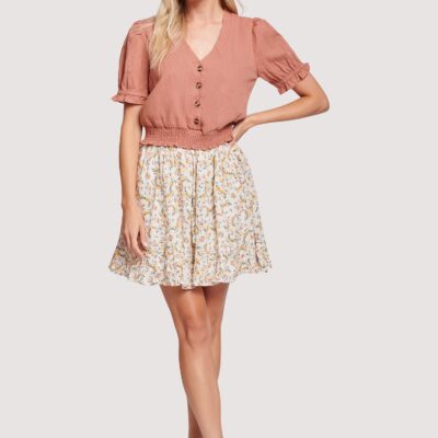 Floral Occasion Mini Skirt