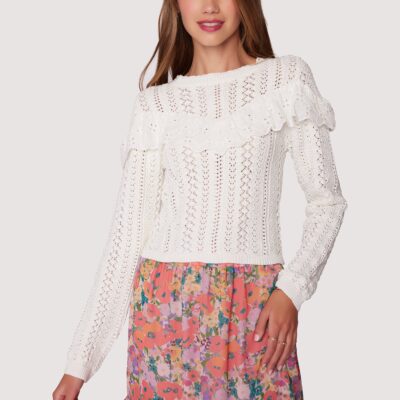 Irina Scallop Lace Pointelle Top