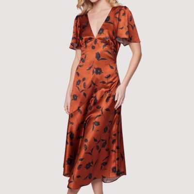 Sepia Dahlia Midi Dress