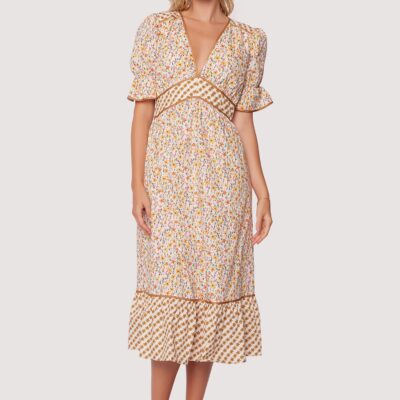 Spring Sunrise Midi Dress