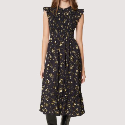 Champagne Daisy Midi Dress